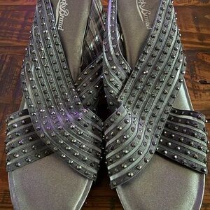 Lucky Brand Silver Studded Wedges